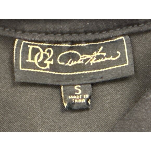 Black Denim Jacket W/ Floral Embroidery On Back Button Closure Long Sleeves Sz S - Picture 7 of 9